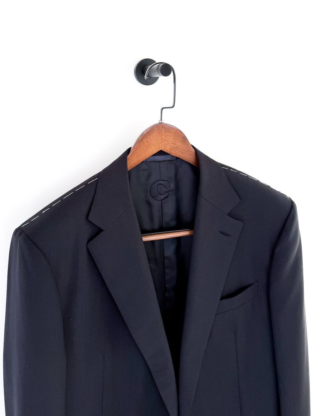 NWT New Caruso Men's Italian Wool Silk Suit Midnight Navy Blue Elisir 44R - Picture 10 of 15